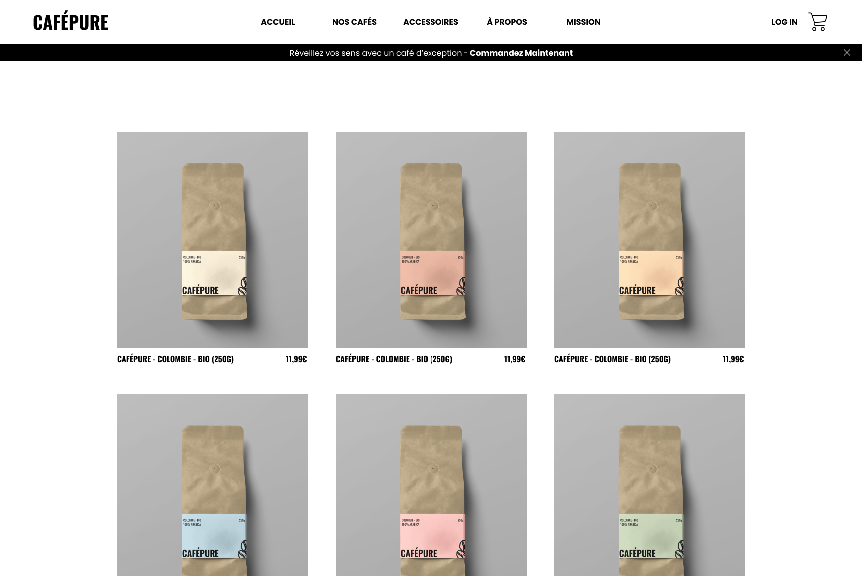 Aperçu du projet CafePure