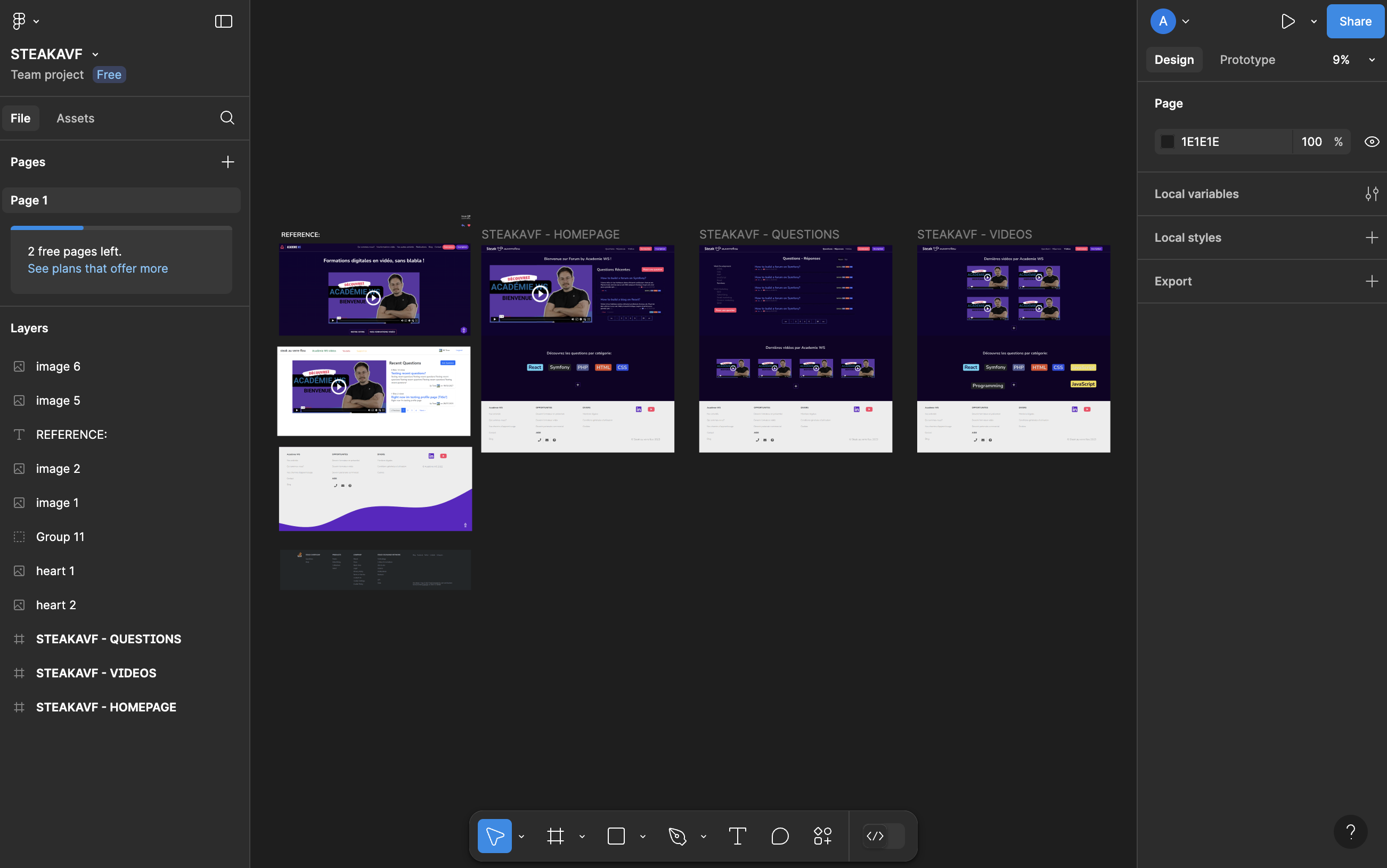Aperçu du projet Figma